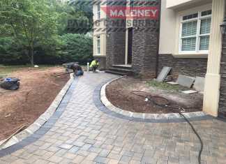 interlock paving stones on driveway