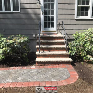 Westfield asphalt driveway with step and new walkway