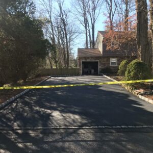 New Asphalt Driveway with Granite Curbs in Heritage Drive, Green Brook