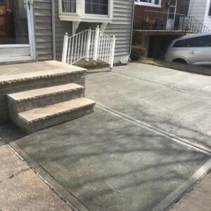 Concrete Driveway and Refurbished Stoops in North Arlington, New Jersey