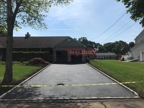 Our installation team paving a driveway in Berkeley Heights, Union County