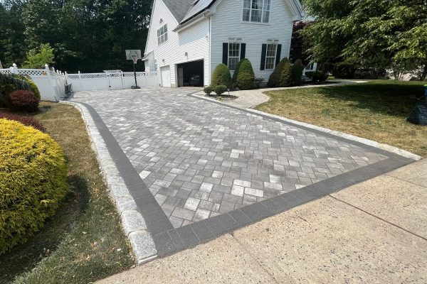 Our installation team paving a driveway in Plainfield, Union County