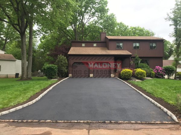 Our installation team paving a driveway in Roselle Park, Union County