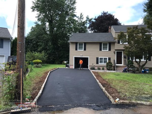 blacktop overlay with granite curbing in Berkeley Heights, Union County