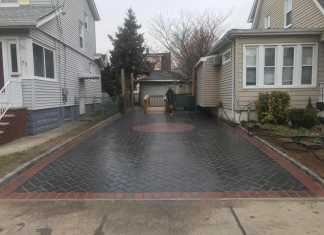 Interlock Paved Driveway with Matching Sidewalk in North Arlington, New Jersey